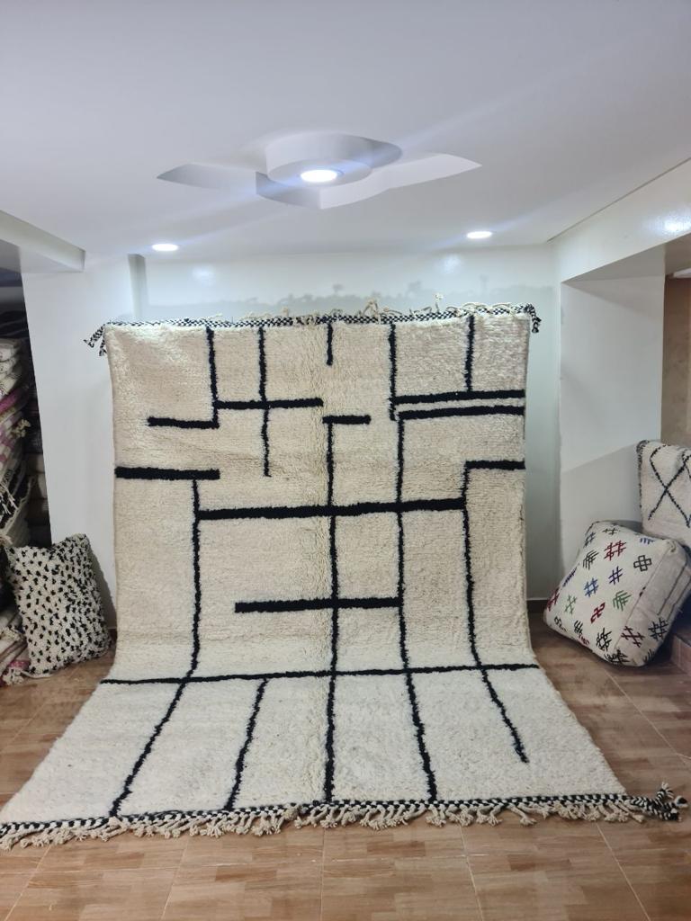 White Izaan Marokkaans handgemaakt tapijt150 cm x 100 cm